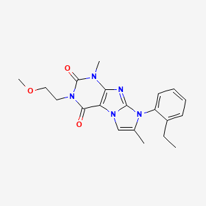 molecular formula C20H23N5O3 B4429676 8-(2-ethylphenyl)-3-(2-methoxyethyl)-1,7-dimethyl-1H-imidazo[2,1-f]purine-2,4(3H,8H)-dione 