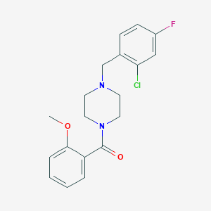 molecular formula C19H20ClFN2O2 B4429704 1-(2-chloro-4-fluorobenzyl)-4-(2-methoxybenzoyl)piperazine 