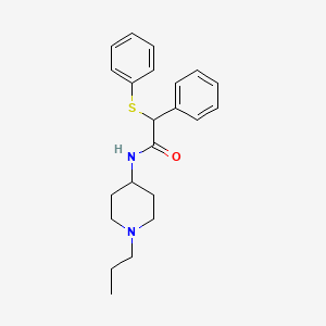 molecular formula C22H28N2OS B4429708 2-phenyl-2-(phenylthio)-N-(1-propyl-4-piperidinyl)acetamide 