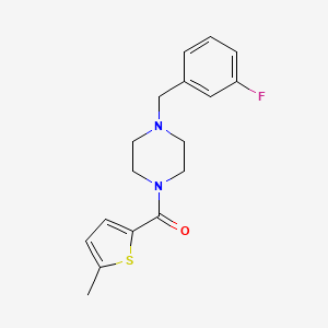 1-(3-fluorobenzyl)-4-[(5-methyl-2-thienyl)carbonyl]piperazine