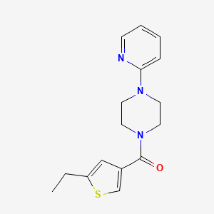 molecular formula C16H19N3OS B4429734 1-[(5-ethyl-3-thienyl)carbonyl]-4-(2-pyridinyl)piperazine 