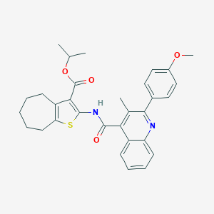 isopropyl 2-({[2-(4-methoxyphenyl)-3-methylquinolin-4-yl]carbonyl}amino)-5,6,7,8-tetrahydro-4H-cyclohepta[b]thiophene-3-carboxylate
