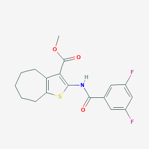 methyl 2-[(3,5-difluorobenzoyl)amino]-5,6,7,8-tetrahydro-4H-cyclohepta[b]thiophene-3-carboxylate