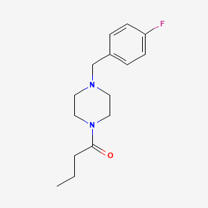 molecular formula C15H21FN2O B4429777 1-butyryl-4-(4-fluorobenzyl)piperazine 