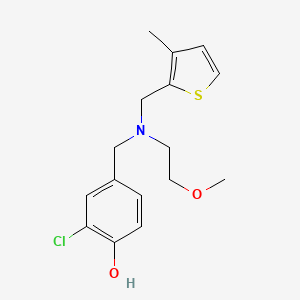 molecular formula C16H20ClNO2S B4429813 2-chloro-4-({(2-methoxyethyl)[(3-methyl-2-thienyl)methyl]amino}methyl)phenol 