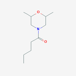 molecular formula C11H21NO2 B4429816 2,6-dimethyl-4-pentanoylmorpholine CAS No. 57150-51-3