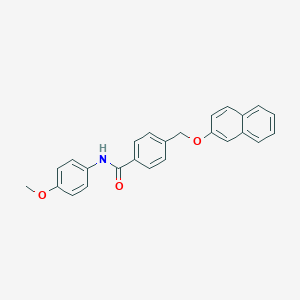 molecular formula C25H21NO3 B442982 N-(4-methoxyphenyl)-4-[(2-naphthyloxy)methyl]benzamide 