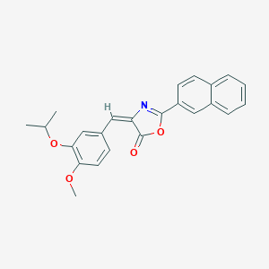 molecular formula C24H21NO4 B442983 4-(3-isopropoxy-4-methoxybenzylidene)-2-(2-naphthyl)-1,3-oxazol-5(4H)-one 