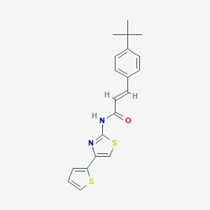 molecular formula C20H20N2OS2 B442985 3-(4-tert-butylphenyl)-N-[4-(2-thienyl)-1,3-thiazol-2-yl]acrylamide 