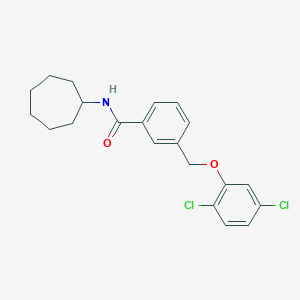 N-cycloheptyl-3-[(2,5-dichlorophenoxy)methyl]benzamide