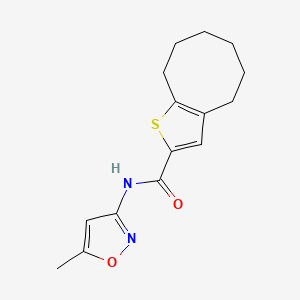 N-(5-methyl-3-isoxazolyl)-4,5,6,7,8,9-hexahydrocycloocta[b]thiophene-2-carboxamide