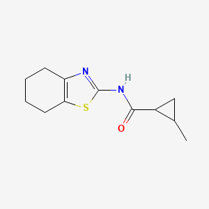 molecular formula C12H16N2OS B4429889 2-methyl-N-(4,5,6,7-tetrahydro-1,3-benzothiazol-2-yl)cyclopropanecarboxamide 