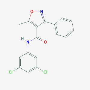 molecular formula C17H12Cl2N2O2 B442990 N-(3,5-dichlorophenyl)-5-methyl-3-phenyl-4-isoxazolecarboxamide 