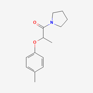 molecular formula C14H19NO2 B4429905 1-[2-(4-methylphenoxy)propanoyl]pyrrolidine 