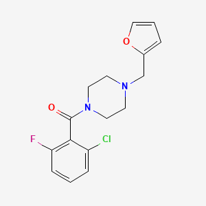 molecular formula C16H16ClFN2O2 B4429917 1-(2-chloro-6-fluorobenzoyl)-4-(2-furylmethyl)piperazine 