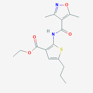 ethyl 2-{[(3,5-dimethyl-4-isoxazolyl)carbonyl]amino}-5-propyl-3-thiophenecarboxylate