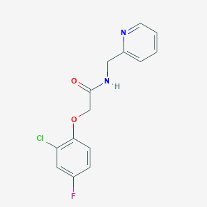 2-(2-chloro-4-fluorophenoxy)-N-(2-pyridinylmethyl)acetamide