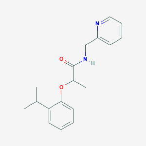 molecular formula C18H22N2O2 B4429928 2-(2-isopropylphenoxy)-N-(2-pyridinylmethyl)propanamide 