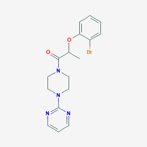 molecular formula C17H19BrN4O2 B4429944 2-{4-[2-(2-bromophenoxy)propanoyl]-1-piperazinyl}pyrimidine 