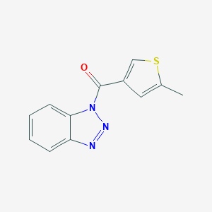 molecular formula C12H9N3OS B442995 1H-benzotriazol-1-yl(5-methylthiophen-3-yl)methanone 