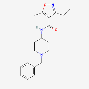 molecular formula C19H25N3O2 B4429952 N-(1-benzyl-4-piperidinyl)-3-ethyl-5-methyl-4-isoxazolecarboxamide 