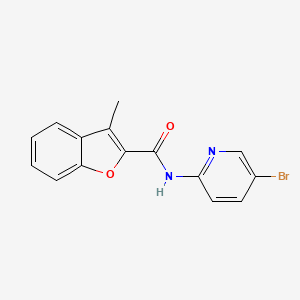 molecular formula C15H11BrN2O2 B4429956 N-(5-bromo-2-pyridinyl)-3-methyl-1-benzofuran-2-carboxamide 