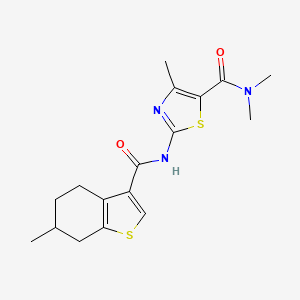 N,N,4-trimethyl-2-{[(6-methyl-4,5,6,7-tetrahydro-1-benzothien-3-yl)carbonyl]amino}-1,3-thiazole-5-carboxamide