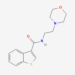 molecular formula C15H18N2O2S B4429971 N-[2-(4-morpholinyl)ethyl]-1-benzothiophene-3-carboxamide 