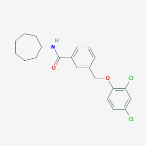 molecular formula C21H23Cl2NO2 B442998 N-cycloheptyl-3-[(2,4-dichlorophenoxy)methyl]benzamide 