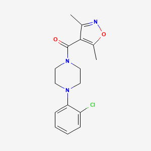 molecular formula C16H18ClN3O2 B4429999 1-(2-chlorophenyl)-4-[(3,5-dimethyl-4-isoxazolyl)carbonyl]piperazine 