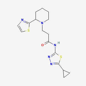 N-(5-cyclopropyl-1,3,4-thiadiazol-2-yl)-3-[2-(1,3-thiazol-2-yl)piperidin-1-yl]propanamide