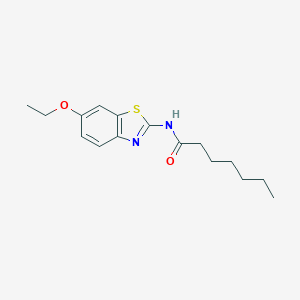 molecular formula C16H22N2O2S B443002 N-(6-ethoxy-1,3-benzothiazol-2-yl)heptanamide 