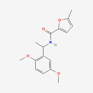 molecular formula C16H19NO4 B4430027 N-[1-(2,5-dimethoxyphenyl)ethyl]-5-methyl-2-furamide 