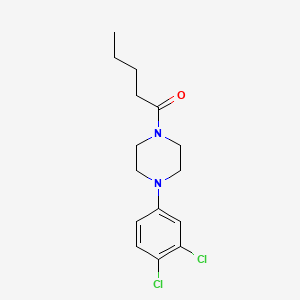 molecular formula C15H20Cl2N2O B4430035 1-(3,4-dichlorophenyl)-4-pentanoylpiperazine 