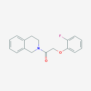 molecular formula C17H16FNO2 B443006 1-(3,4-dihydro-1H-isoquinolin-2-yl)-2-(2-fluorophenoxy)ethanone 