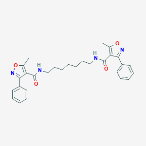 molecular formula C29H32N4O4 B443011 5-methyl-N-(7-{[(5-methyl-3-phenyl-4-isoxazolyl)carbonyl]amino}heptyl)-3-phenyl-4-isoxazolecarboxamide 