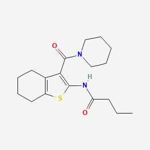 N-[3-(1-piperidinylcarbonyl)-4,5,6,7-tetrahydro-1-benzothien-2-yl]butanamide