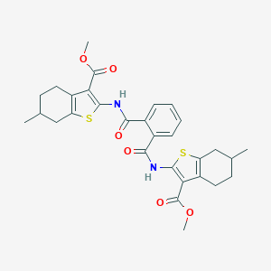 Methyl 2-{[2-({[3-(methoxycarbonyl)-6-methyl-4,5,6,7-tetrahydro-1-benzothien-2-yl]amino}carbonyl)benzoyl]amino}-6-methyl-4,5,6,7-tetrahydro-1-benzothiophene-3-carboxylate