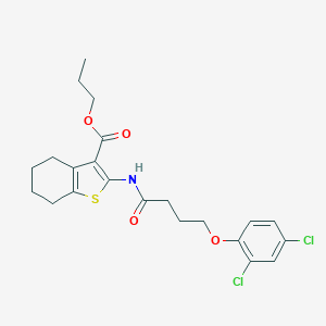 Propyl 2-{[4-(2,4-dichlorophenoxy)butanoyl]amino}-4,5,6,7-tetrahydro-1-benzothiophene-3-carboxylate