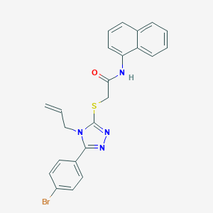 molecular formula C23H19BrN4OS B443014 2-{[4-allyl-5-(4-bromophenyl)-4H-1,2,4-triazol-3-yl]sulfanyl}-N-(1-naphthyl)acetamide 