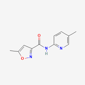 molecular formula C11H11N3O2 B4430145 5-methyl-N-(5-methyl-2-pyridinyl)-3-isoxazolecarboxamide 