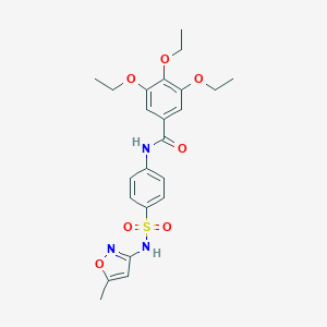 molecular formula C23H27N3O7S B443016 3,4,5-triethoxy-N-(4-{[(5-methylisoxazol-3-yl)amino]sulfonyl}phenyl)benzamide CAS No. 445284-51-5