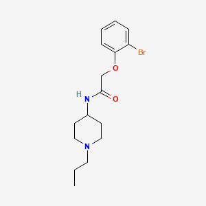 molecular formula C16H23BrN2O2 B4430165 2-(2-bromophenoxy)-N-(1-propyl-4-piperidinyl)acetamide 