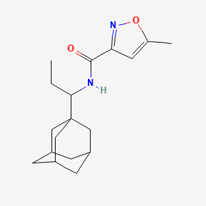 molecular formula C18H26N2O2 B4430167 N-[1-(1-adamantyl)propyl]-5-methyl-3-isoxazolecarboxamide 