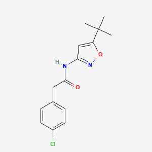 molecular formula C15H17ClN2O2 B4430175 N-(5-tert-butyl-3-isoxazolyl)-2-(4-chlorophenyl)acetamide 