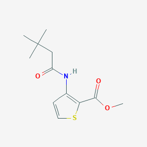 molecular formula C12H17NO3S B4430199 methyl 3-[(3,3-dimethylbutanoyl)amino]-2-thiophenecarboxylate 