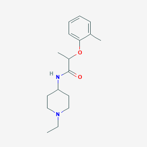 molecular formula C17H26N2O2 B4430203 N-(1-ethyl-4-piperidinyl)-2-(2-methylphenoxy)propanamide 