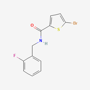 molecular formula C12H9BrFNOS B4430215 5-bromo-N-(2-fluorobenzyl)-2-thiophenecarboxamide 