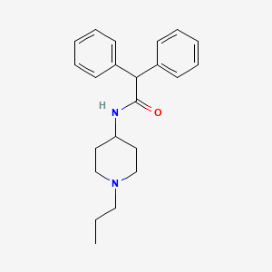 molecular formula C22H28N2O B4430234 2,2-diphenyl-N-(1-propyl-4-piperidinyl)acetamide 