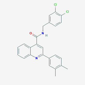 molecular formula C25H20Cl2N2O B443024 N-(3,4-dichlorobenzyl)-2-(3,4-dimethylphenyl)-4-quinolinecarboxamide 